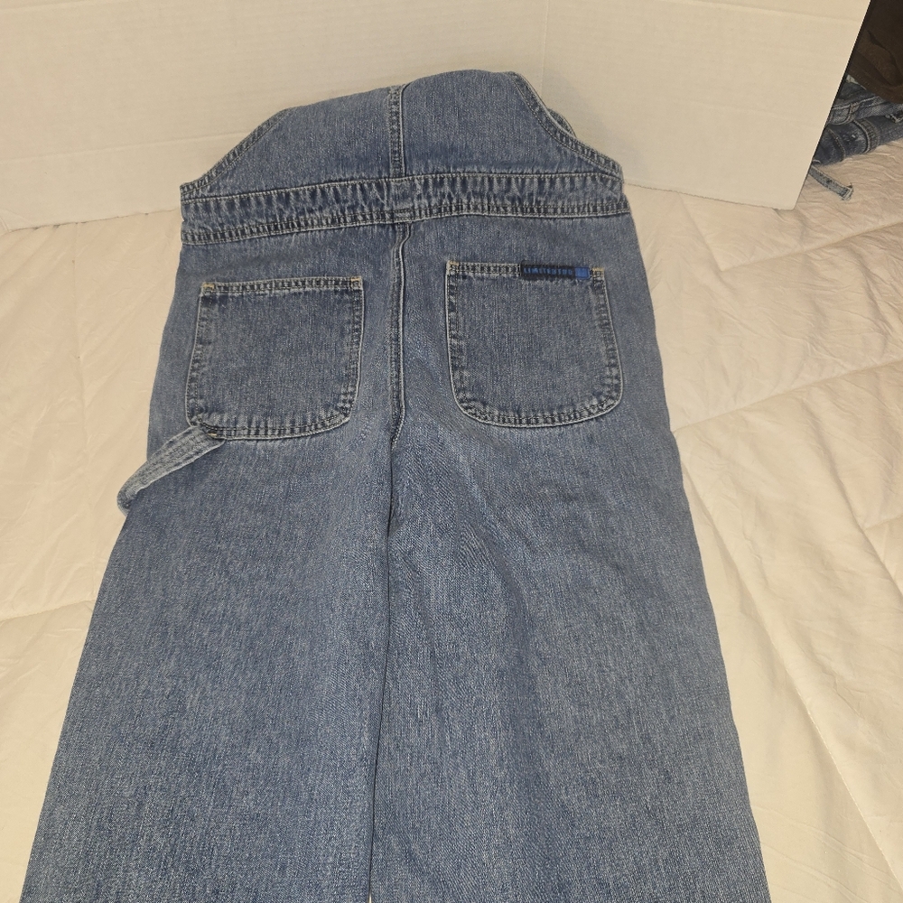 Vintage Limited Too Blue Denim Overalls with Butterfly Embroidery - Picture 5 of 5